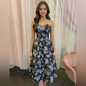 Vintage 80’s floral tea length dress with jacket